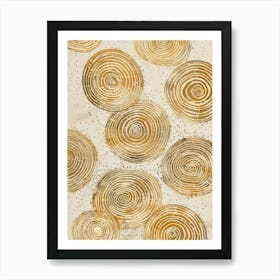 Gold Circles 2 Art Print