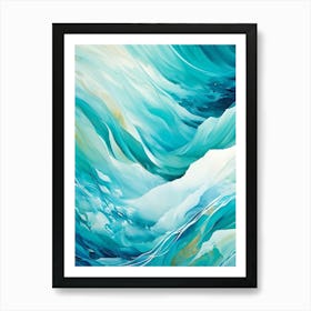 Abstract Rendition Of A Summer Day On A Tropical Glacier Brushed By The Wind With Maritime Patterns (6) Art Print