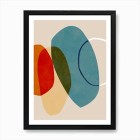 Expressive abstract shapes 3 Art Print