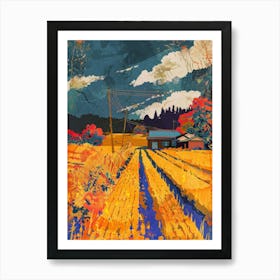 Field Of Rice Art Print