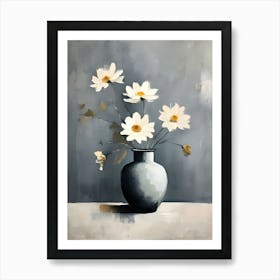 Daisies In A Vase 4 Art Print