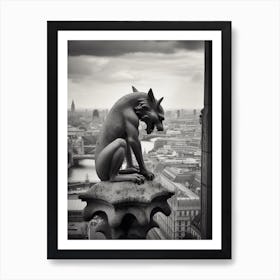 Gargoyle In London B&W Art Print