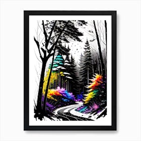 Forest Road 1 Art Print