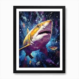  A Lemon Shark Vibrant Paint Splash 5 Art Print