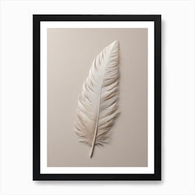 White Feather Wall Art Art Print