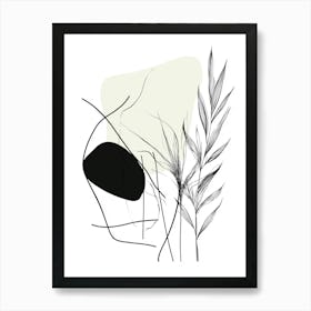 Abstract Black And White Painting 2 Art Print