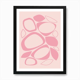 Mid Century Modern Abstract Rose Pink Art Print