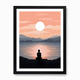 Meditation At Sunset, Loneliness Art Print