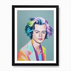 Harry Styles Colourful Illustration Art Print