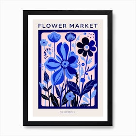 Blue Flower Market Poster Bluebell 4 Art Print