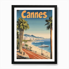 Aihrgdesign A Vintage Travel Poster Of Cannes 1 Art Print