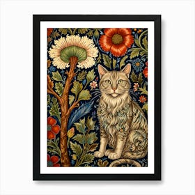 Cat In Flower Art Print