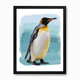 Emperor Penguin Grytviken Minimalist Illustration 5 Art Print