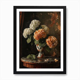 Baroque Floral Still Life Hydrangea 1 Art Print