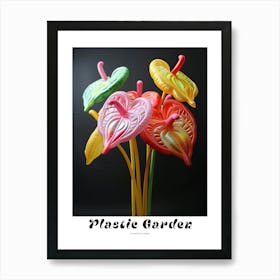 Bright Inflatable Flowers Poster Flamingo Flower 2 Art Print