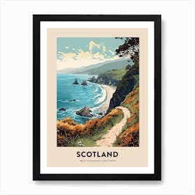 West Highland Coast Path Scotland 1 Vintage Hiking Travel Poster Art Print