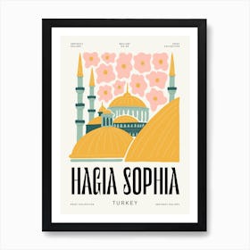 Hagia Sophia Turkey Travel Matisse Style Art Print