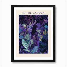 In The Garden Poster Purple 2 Art Print