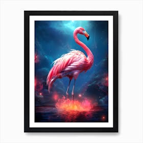 Pink Flamingo Póster