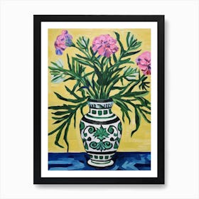 Flowers In A Vase Still Life Painting Phlox 2 Art Print