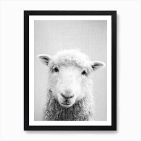 Sheep - Black & White Art Print