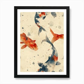 Watercolor Koi 06 Art Print