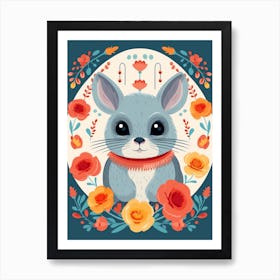 Baby Animal Illustration  Chinchilla 4 Art Print