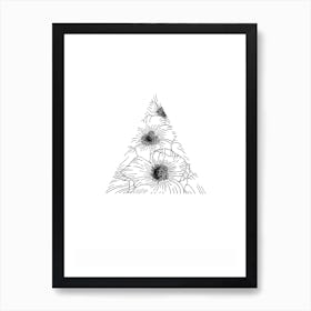 Salt And Surf   Flower Triangle Art Print