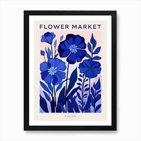 Blue Flower Market Poster Phlox 1 Art Print