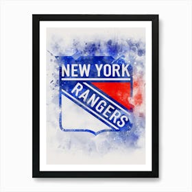 New York Rangers Watercolor Art Print