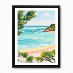 Dunsborough Beach, Australia Contemporary Illustration   Art Print