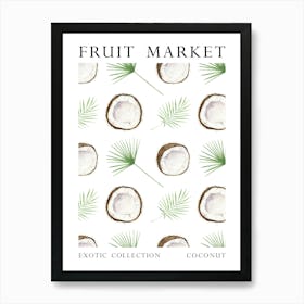 Fruit Market Coconut Art Print