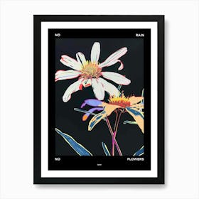 No Rain No Flowers Poster Daisy 1 Art Print