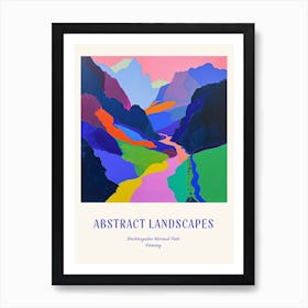 Colourful Abstract Berchtesgaden National Park Germany 2 Poster Blue Art Print