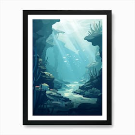 Underwater Abstract Minimalist 6 Art Print
