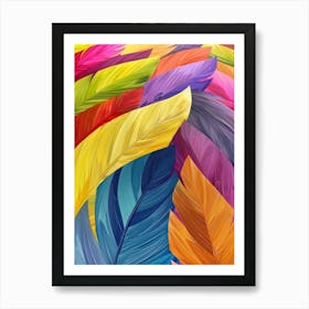 Colorful Feathers Art Print