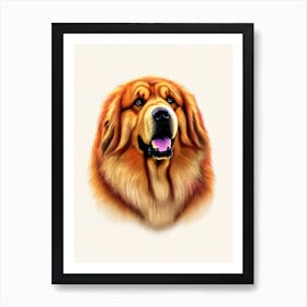 Tibetan Mastiff Illustration Dog Art Print