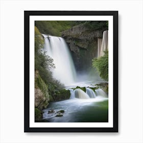 Gartempe Waterfalls, France Realistic Photograph (1) Art Print