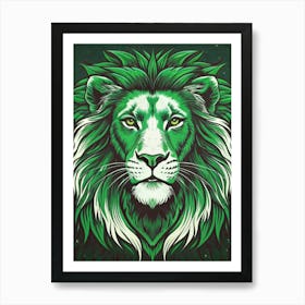 Green Lion King Art Print