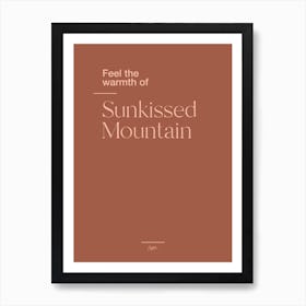 Sunkissed Mountain Typographic Art Print