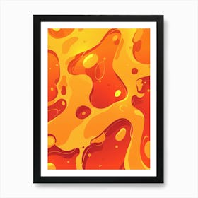 Orange Cheese Texture Art Print