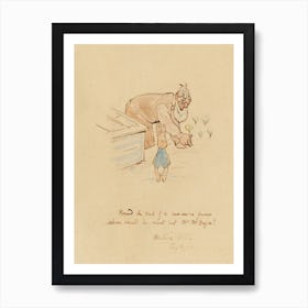 Peter Rabbit And Mr Mcgregor, Beatrix Potter Art Print