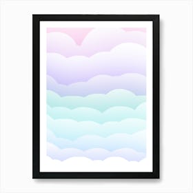 Pastel Clouds Art Print