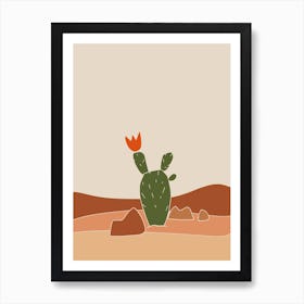 Southwest Cactus Bloom Art Print