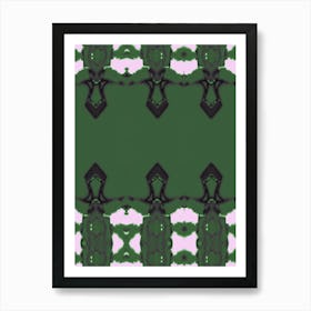 Abstract Green Pattern Art Print