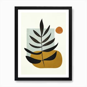 Soft Abstract Large Leaf Art Print