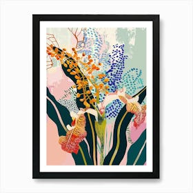 Colourful Flower Illustration Lantana 3 Art Print