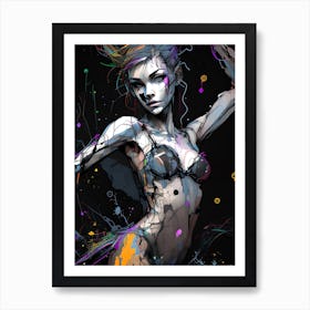 Abstract Ballerina Painting 1 Art Print