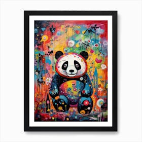 Panda Art In Outsider Art Style 2 Art Print