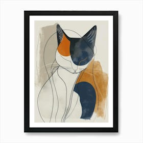 Cat Canvas Print Style Abstract Art Print